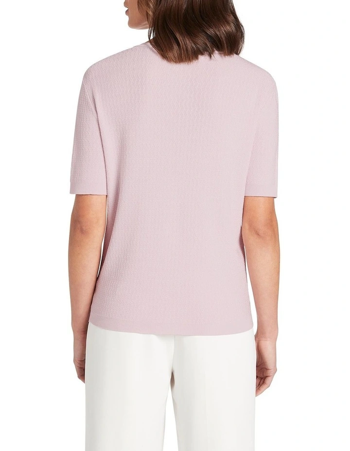 Kora Knit Tee In Pink 5 Kora Knit Tee In Pink - Image 3