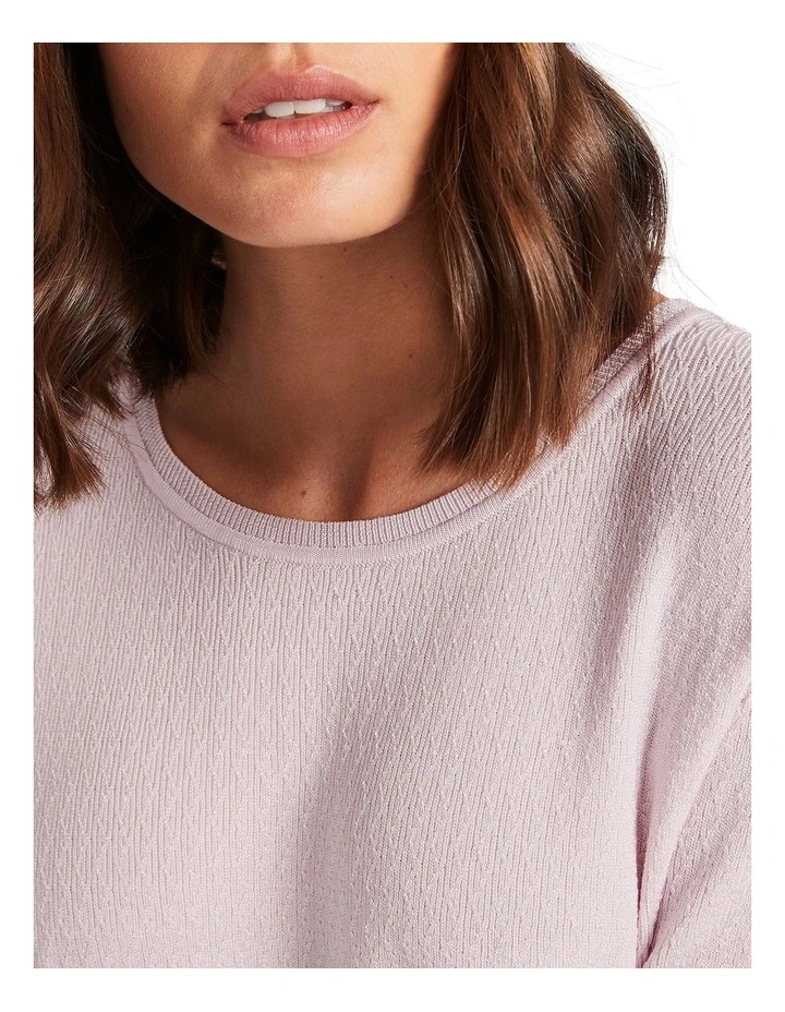 Kora Knit Tee In Pink 6 Kora Knit Tee In Pink - Image 4