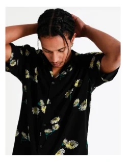 Jack & Jones Daisy Resort Short Sleeve Shirt In Black/Multi -Myer Fashion Store 950191660 6 720x928