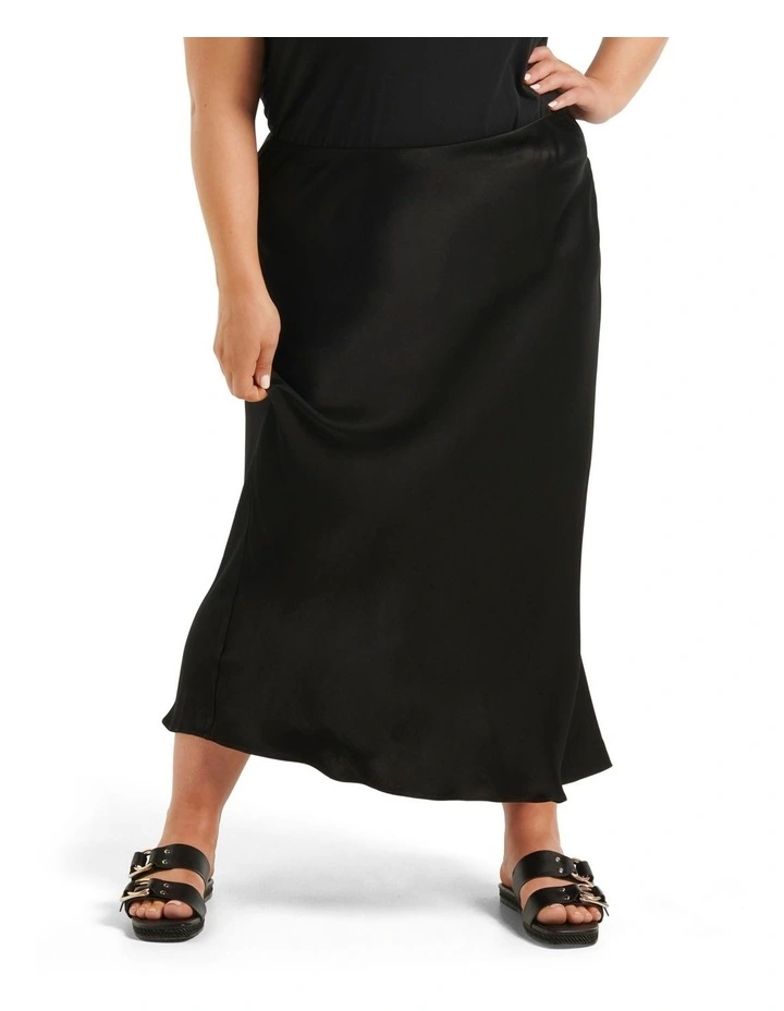 Portia Bias Midi Skirt In Black 3 Portia Bias Midi Skirt In Black