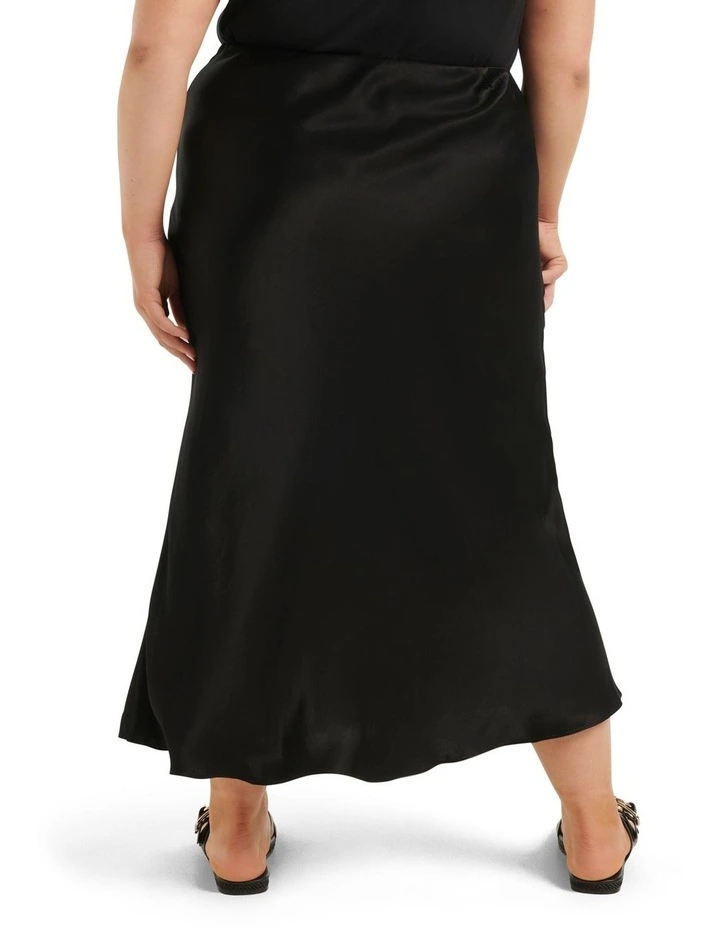 Portia Bias Midi Skirt In Black 4 Portia Bias Midi Skirt In Black - Image 2
