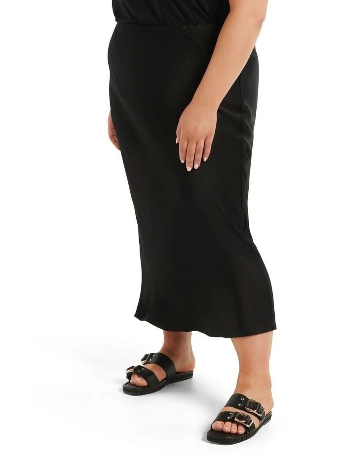 Portia Bias Midi Skirt In Black 5 Portia Bias Midi Skirt In Black - Image 3