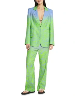 Bright After Sunset Relaxed Fit Blazer In Print