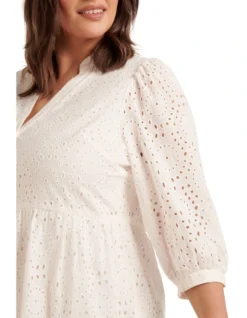 Gina Broderie Smock Dress In White 10 Gina Broderie Smock Dress In White -Myer Fashion Store 952790500 4 720x928