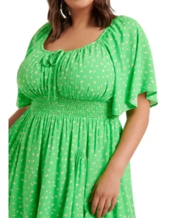 Nikita Shirred Playsuit In Green Locksley Ditsy -Myer Fashion Store 952795180 4 720x928