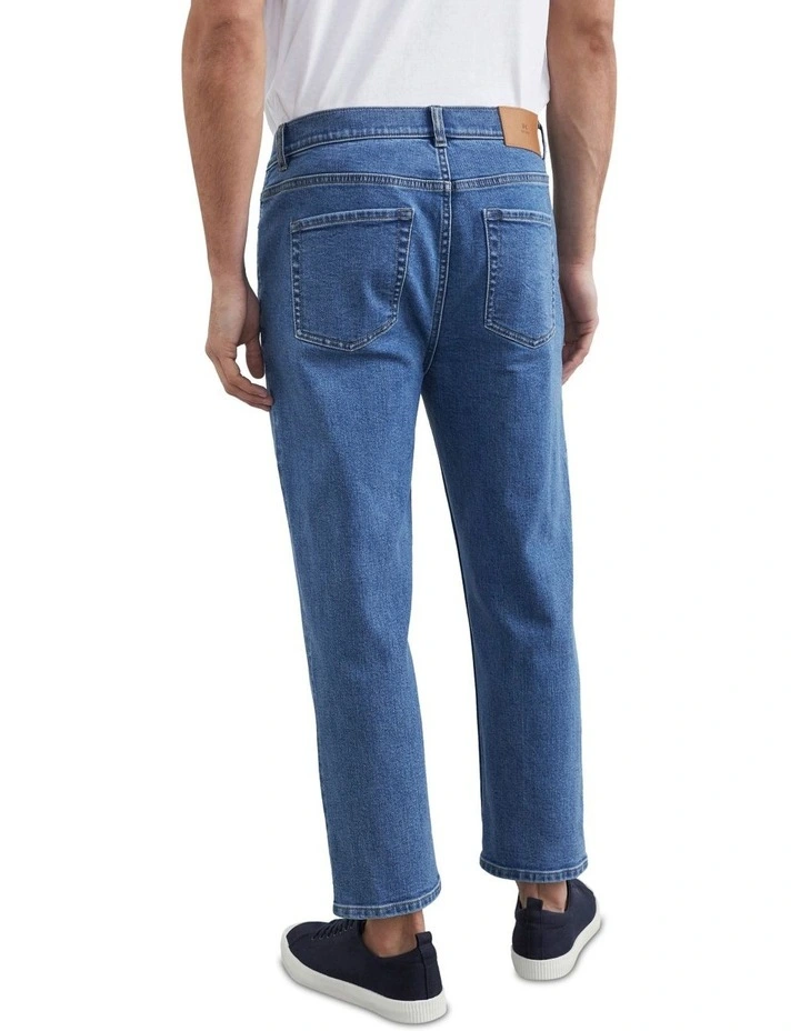 French Connection Cropped Straight Jean In Mid Blue 5 French Connection Cropped Straight Jean In Mid Blue - Image 3