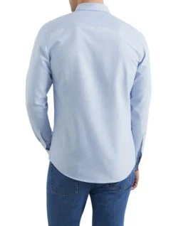 French Connection Oxford Slim Fit Shirt In Sky Blue 8 French Connection Oxford Slim Fit Shirt In Sky Blue -Myer Fashion Store 954330400 954321850 3 720x928