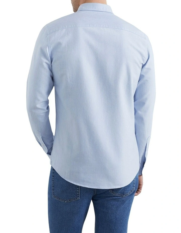 French Connection Oxford Slim Fit Shirt In Sky Blue 5 French Connection Oxford Slim Fit Shirt In Sky Blue - Image 3