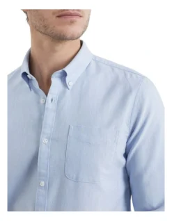 French Connection Oxford Slim Fit Shirt In Sky Blue 9 French Connection Oxford Slim Fit Shirt In Sky Blue -Myer Fashion Store 954330400 954321850 4 720x928