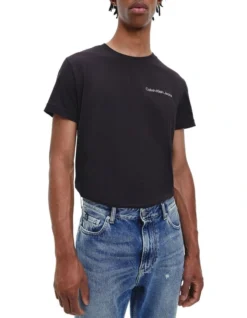 Calvin Klein Jeans Core Institutional Logo Slim T-Shirt In Black