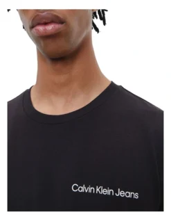 Calvin Klein Jeans Core Institutional Logo Slim T-Shirt In Black -Myer Fashion Store 954618850 3 720x928