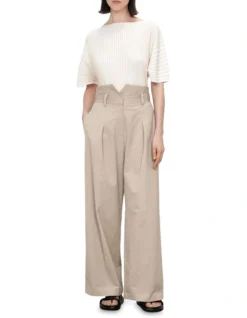 Two Tone Ottoman Knit In Cream