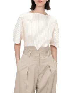 Two Tone Ottoman Knit In Cream -Myer Fashion Store 954843940 3 720x928