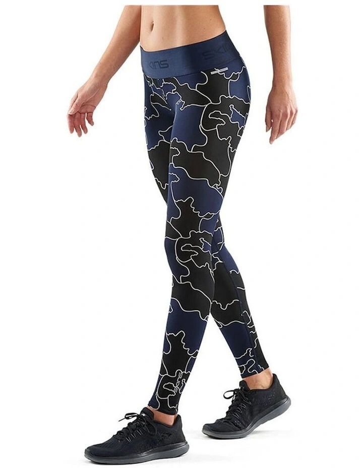 SKINS Compression DNAmic Force Small Primary Long Tights In Blue/Black 3 SKINS Compression DNAmic Force Small Primary Long Tights In Blue/Black