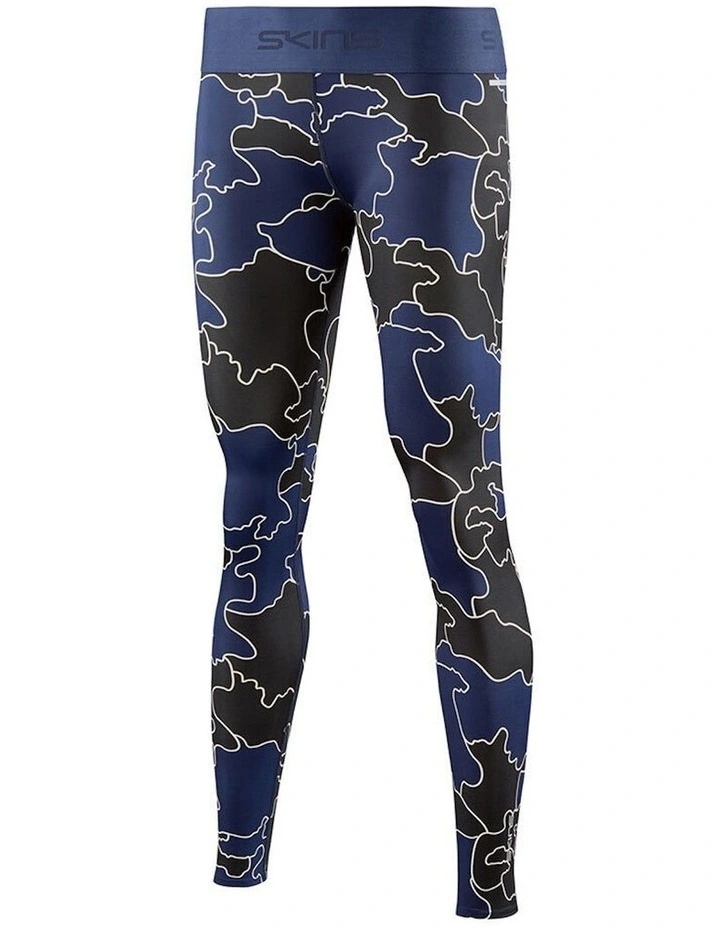 SKINS Compression DNAmic Force Small Primary Long Tights In Blue/Black 4 SKINS Compression DNAmic Force Small Primary Long Tights In Blue/Black - Image 2