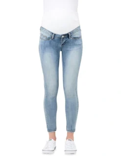 Rebel Ankle Grazer Jegging In Light Blue
