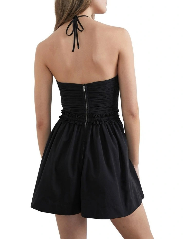 French Connection Halter Neck Playsuit In Black 5 French Connection Halter Neck Playsuit In Black - Image 3