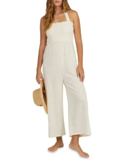 Billabong Sun Lovers Onesie In White Sand