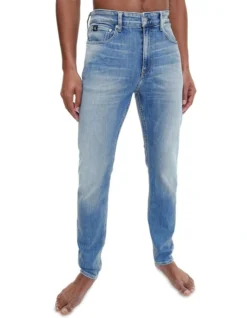 Calvin Klein Jeans Slim Tapered Jeans In Mid Blue 8 Calvin Klein Jeans Slim Tapered Jeans In Mid Blue -Myer Fashion Store 956280160 2 720x928