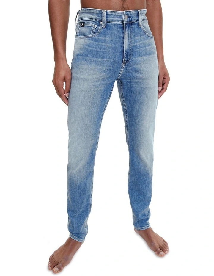 Calvin Klein Jeans Slim Tapered Jeans In Mid Blue 4 Calvin Klein Jeans Slim Tapered Jeans In Mid Blue - Image 2