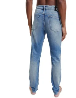 Calvin Klein Jeans Slim Tapered Jeans In Mid Blue 9 Calvin Klein Jeans Slim Tapered Jeans In Mid Blue -Myer Fashion Store 956280160 3 720x928