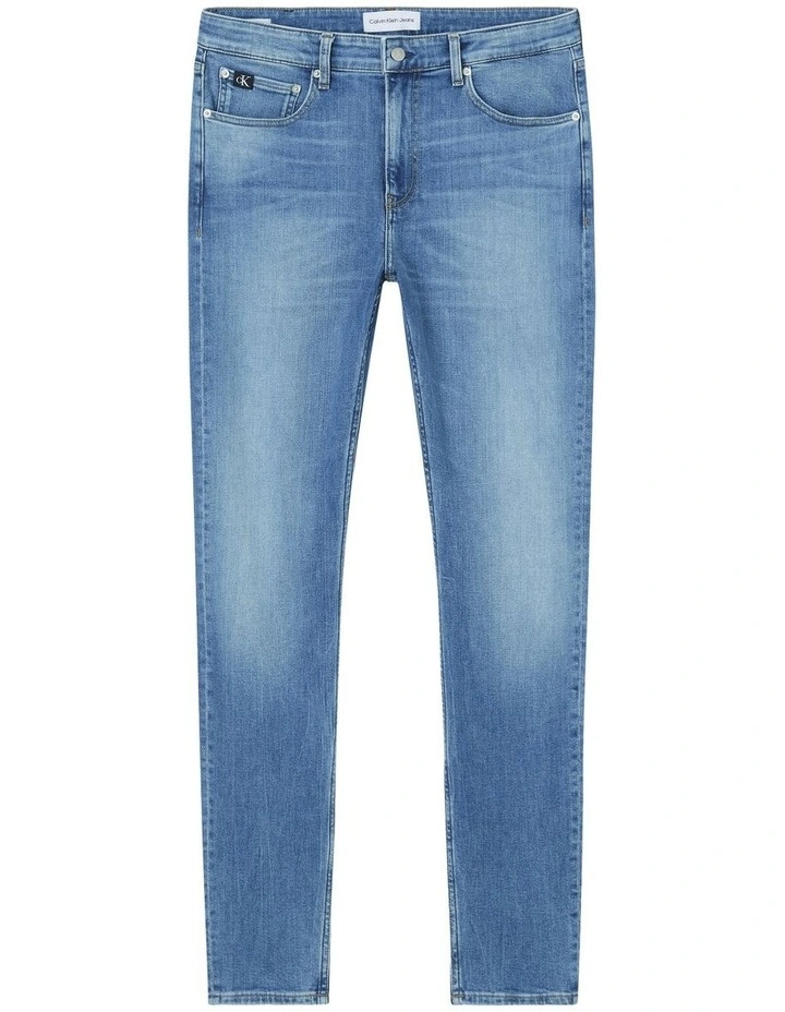 Calvin Klein Jeans Slim Tapered Jeans In Mid Blue 7 Calvin Klein Jeans Slim Tapered Jeans In Mid Blue - Image 5