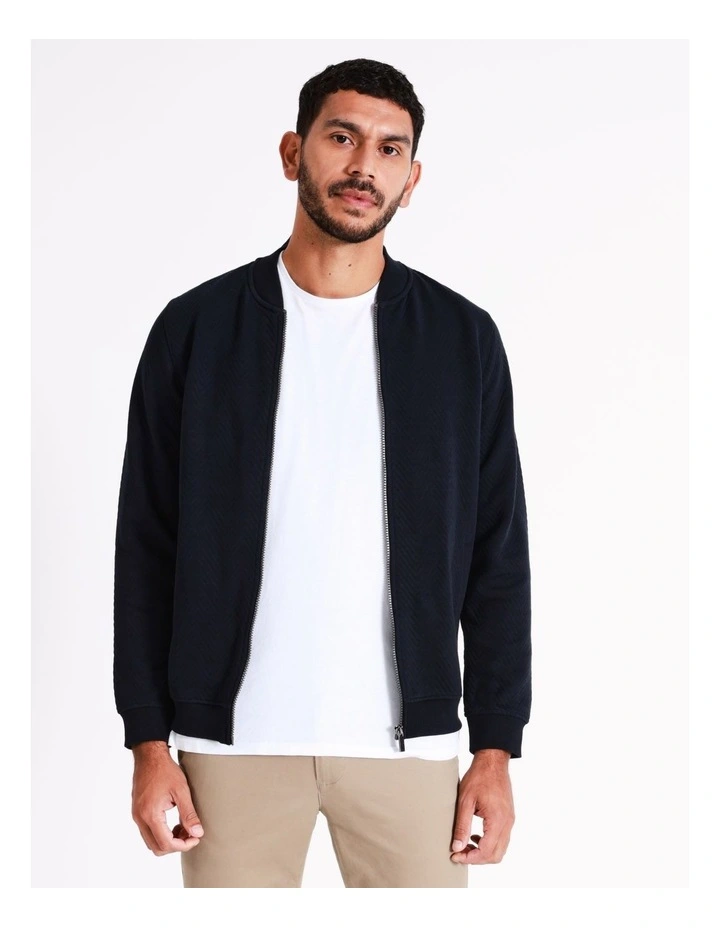 Jasper Zip Through Sweat In Navy 9 Jasper Zip Through Sweat In Navy - Image 7