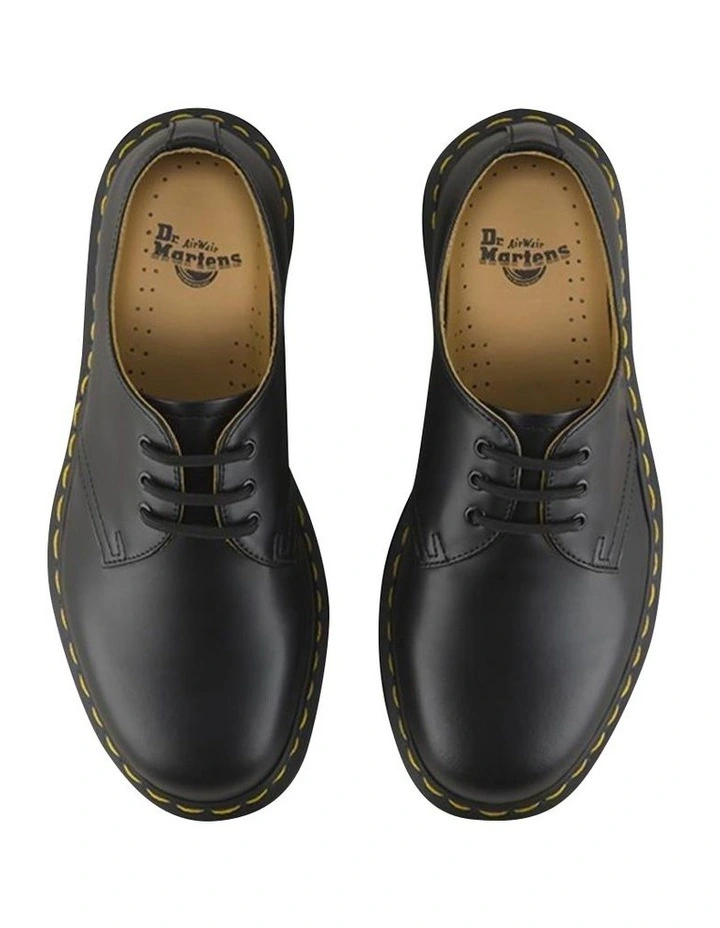 Dr. Martens 1461 3 Eye Shoe In Black Smooth 6 Dr. Martens 1461 3 Eye Shoe In Black Smooth - Image 4