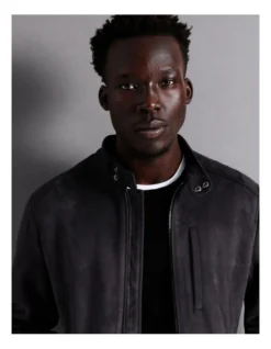 Sebastian Sueded Bomber Jacket In Navy -Myer Fashion Store 956583460 4 720x928