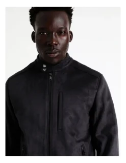 Sebastian Sueded Bomber Jacket In Navy -Myer Fashion Store 956583460 7 720x928