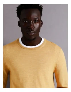 Australian Merino Crew Neck Knit In Beige -Myer Fashion Store 956608120 3 720x928