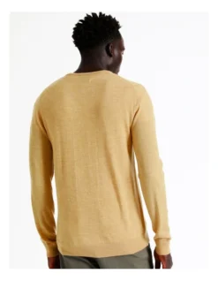 Australian Merino Crew Neck Knit In Beige -Myer Fashion Store 956608120 6 720x928