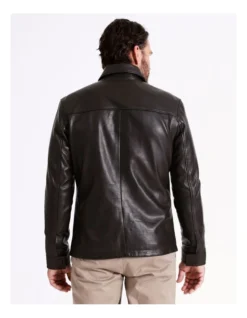 Whitehart Regular Collar Leather Jacket In Brown 12 Whitehart Regular Collar Leather Jacket In Brown -Myer Fashion Store 956987650 4 720x928