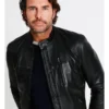 Hindley Stand Collar Leather Jacket In Black 1 Hindley Stand Collar Leather Jacket In Black -Myer Fashion Store 956987740 1 720x928