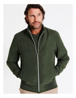 Ludlow Micromoss Jacket In Green