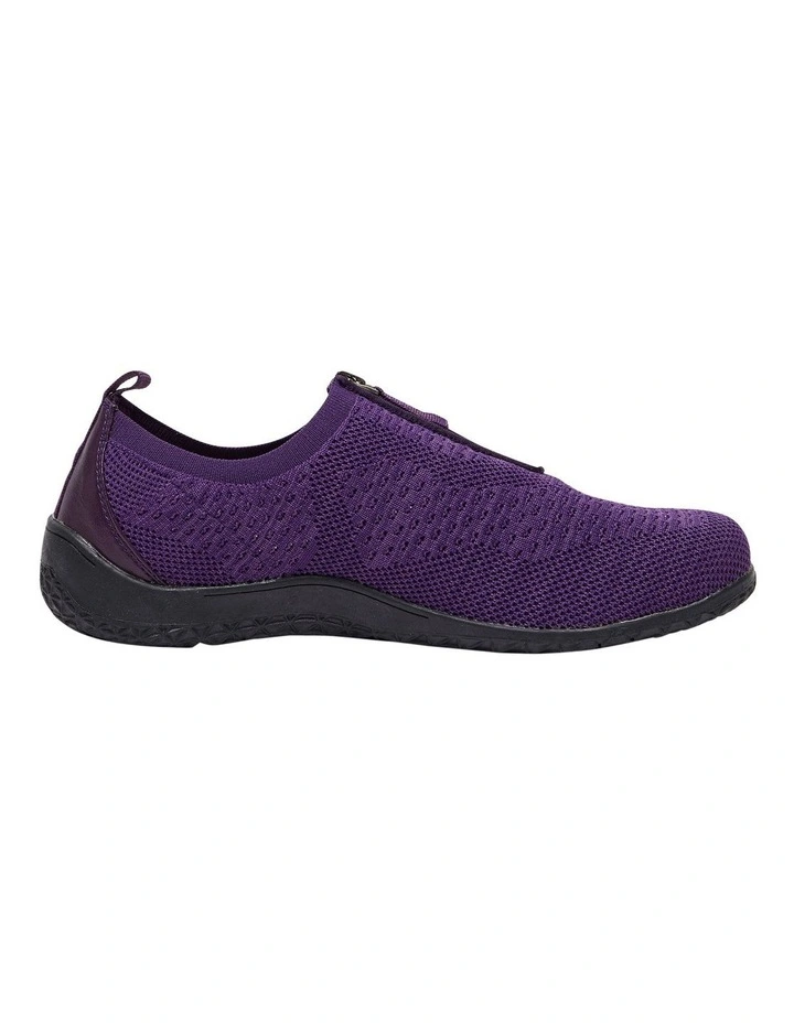 Zip Front Sneaker In Purple 3 Zip Front Sneaker In Purple