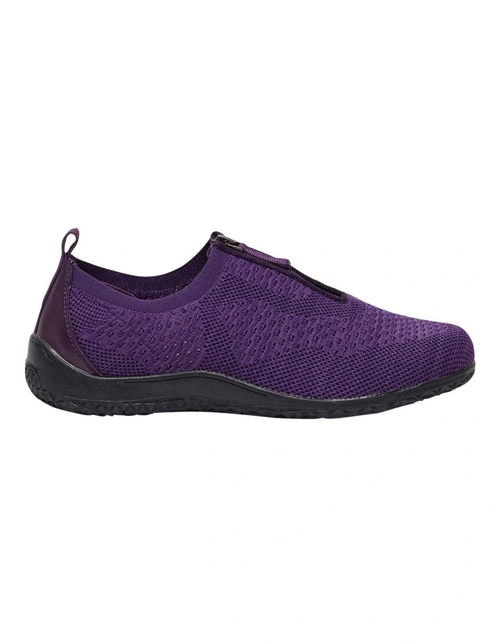 Zip Front Sneaker In Purple 4 Zip Front Sneaker In Purple - Image 2