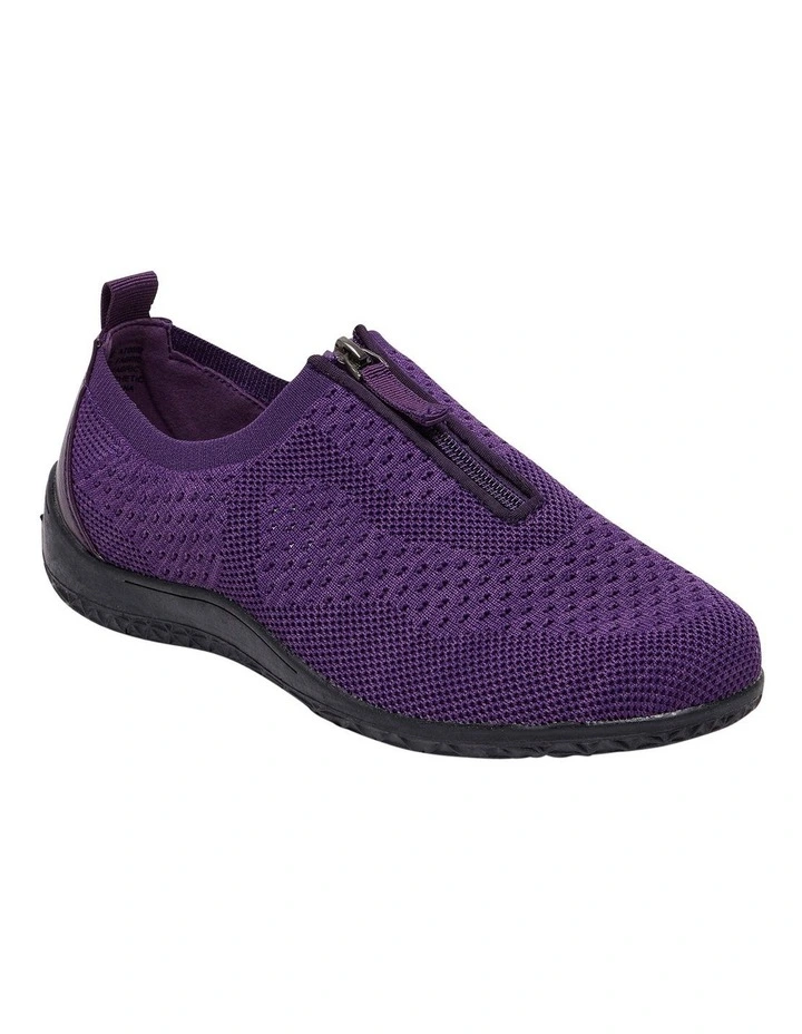 Zip Front Sneaker In Purple 5 Zip Front Sneaker In Purple - Image 3
