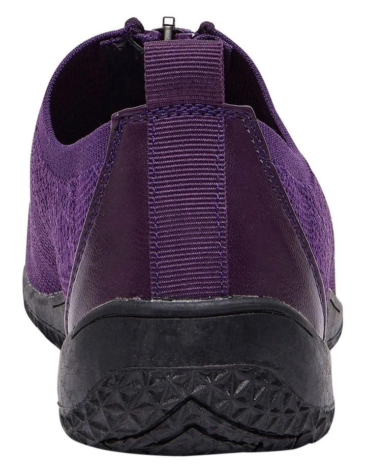 Zip Front Sneaker In Purple 6 Zip Front Sneaker In Purple - Image 4
