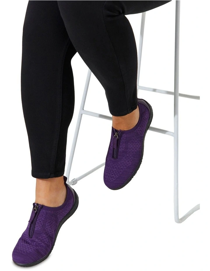 Zip Front Sneaker In Purple 8 Zip Front Sneaker In Purple - Image 6
