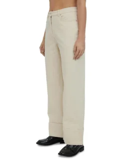 Vero Moda Kathy Wide Fold Up Jeans In Cream 6 Vero Moda Kathy Wide Fold Up Jeans In Cream -Myer Fashion Store 957181510 2 720x928