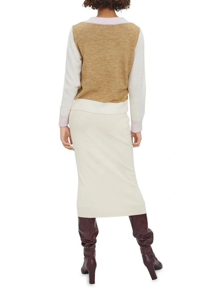 Vero Moda Vigga Block Long Sleeve Cardigan In Multi 4 Vero Moda Vigga Block Long Sleeve Cardigan In Multi - Image 2