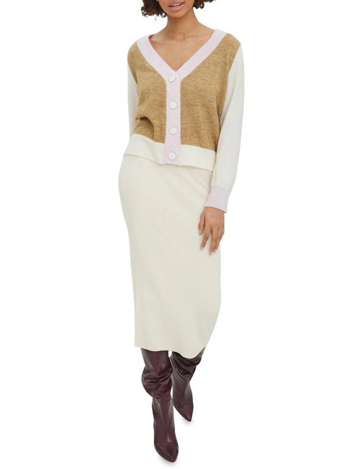 Vero Moda Vigga Block Long Sleeve Cardigan In Multi 5 Vero Moda Vigga Block Long Sleeve Cardigan In Multi - Image 3