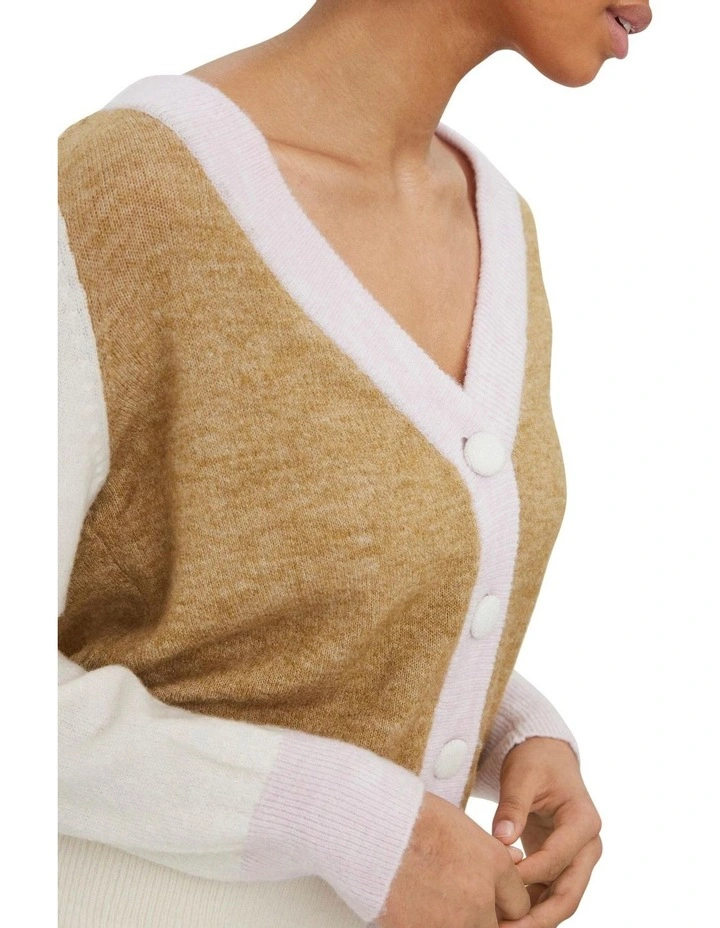 Vero Moda Vigga Block Long Sleeve Cardigan In Multi 6 Vero Moda Vigga Block Long Sleeve Cardigan In Multi - Image 4