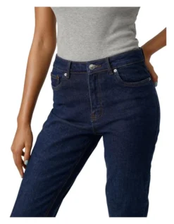 Vero Moda Brenda High Rise Straight Jean In Dark Blue -Myer Fashion Store 957187810 4 720x928