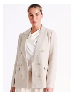Vero Moda Brooke Double Breasted Blazer In Beige 11 Vero Moda Brooke Double Breasted Blazer In Beige -Myer Fashion Store 957190330 3 720x928