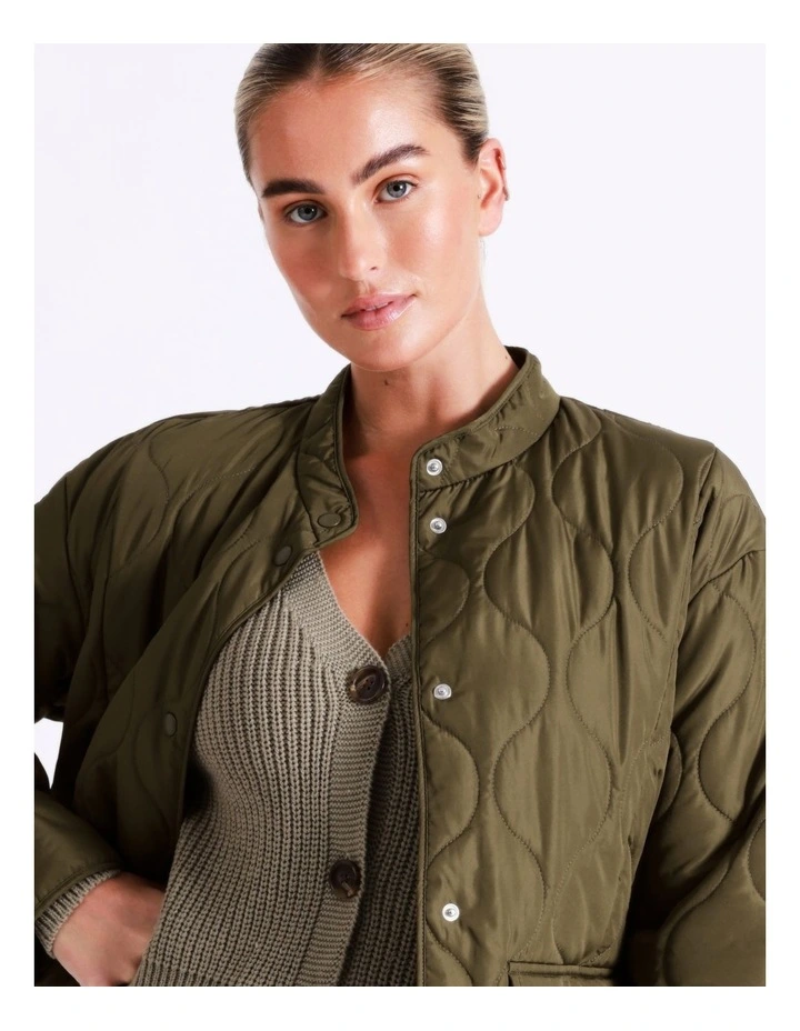 Vero Moda Felicity Quilted Jacket In Green 4 Vero Moda Felicity Quilted Jacket In Green - Image 2