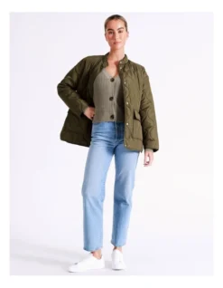 Vero Moda Felicity Quilted Jacket In Green 15 Vero Moda Felicity Quilted Jacket In Green -Myer Fashion Store 957193030 7 720x928