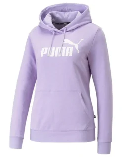 Puma Essential Logo Hoodie In Purple