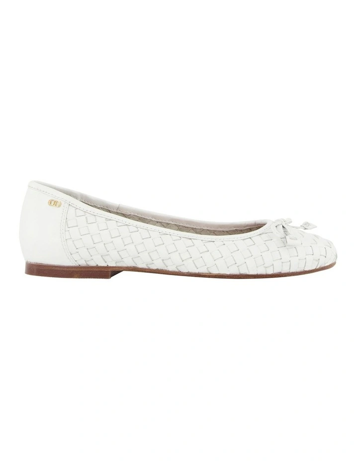 Dune London Hartleys Ballet Flat In White 3 Dune London Hartleys Ballet Flat In White